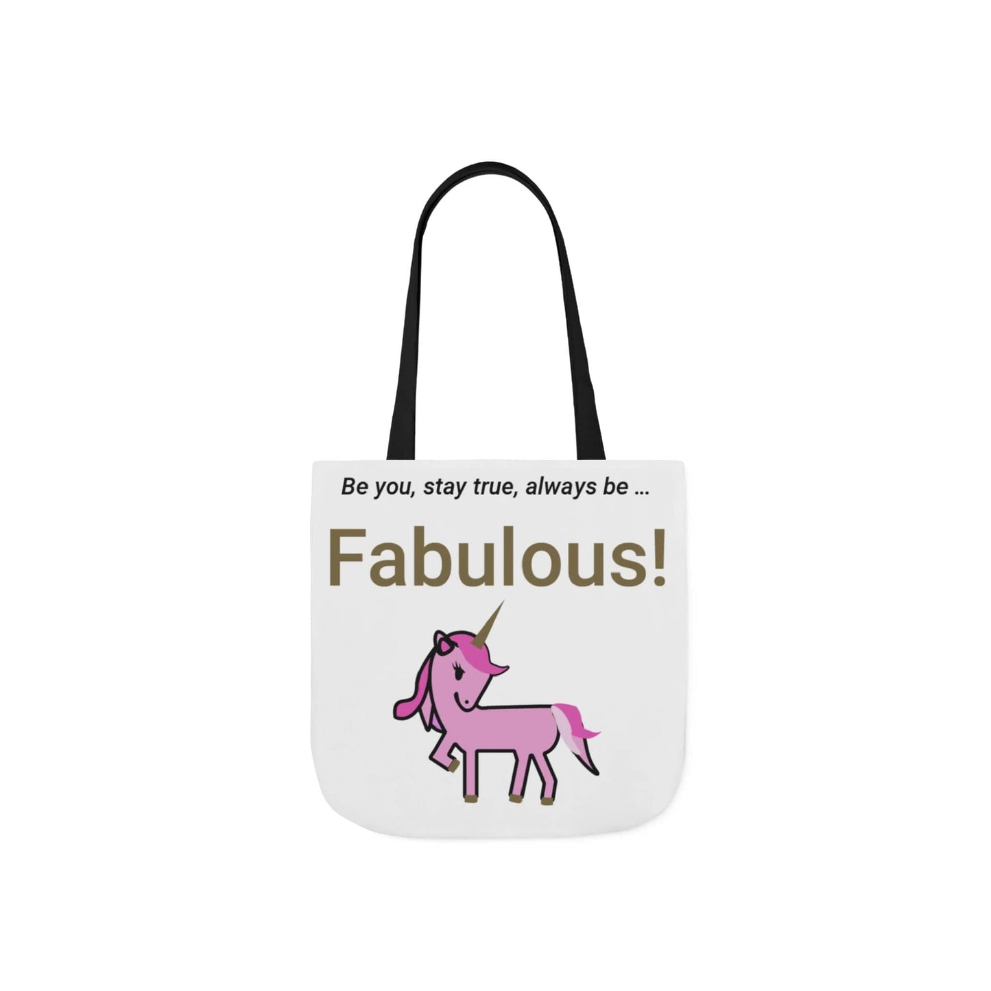 Printify Accessories 13" × 13'' / Black Fabulous Unicorn Tote Bag