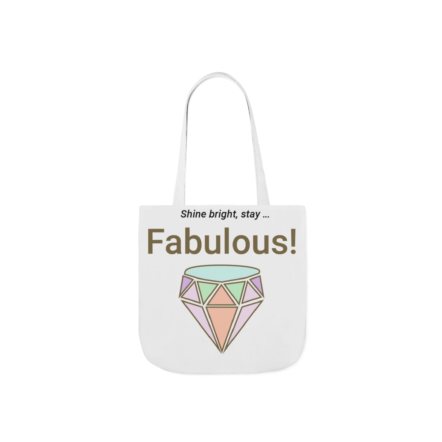 Printify Accessories 13" × 13'' / White Fabulous Diamond Canvas Tote Bag