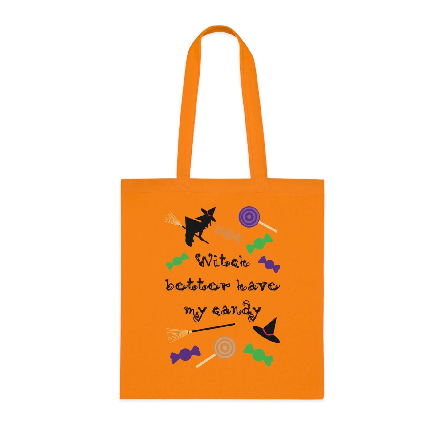 Printify Bags One size / Orange Personalised Witch candy tote bag