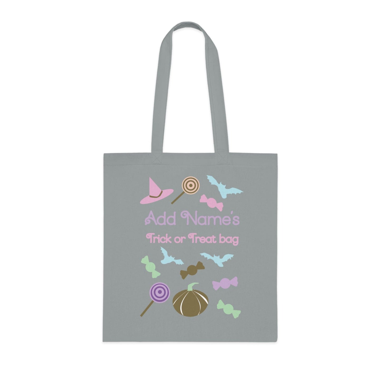Printify Bags Personalised Pastel Trick or treat Cotton Tote