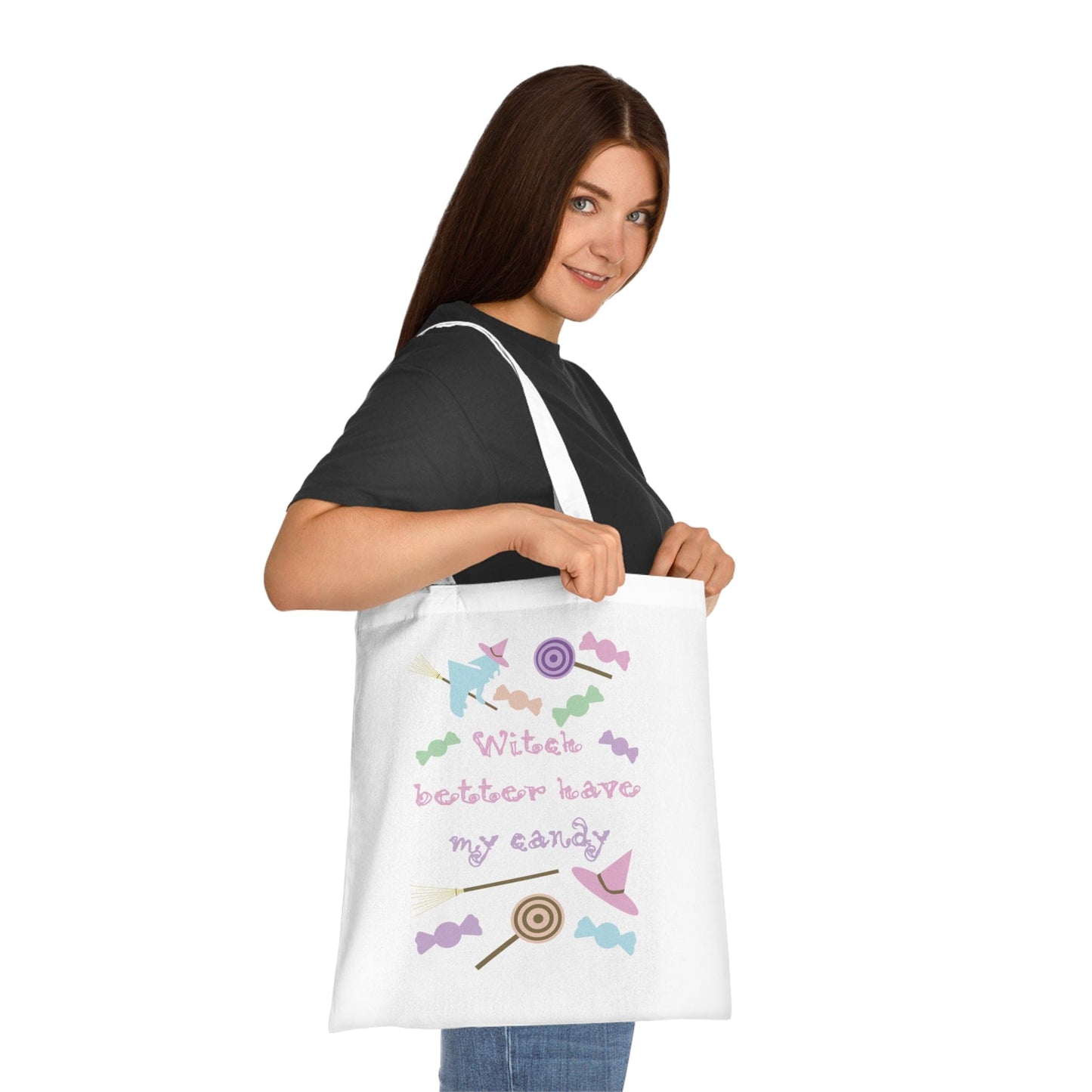 Printify Bags Personalised Pastel Witch Candy Tote Bag