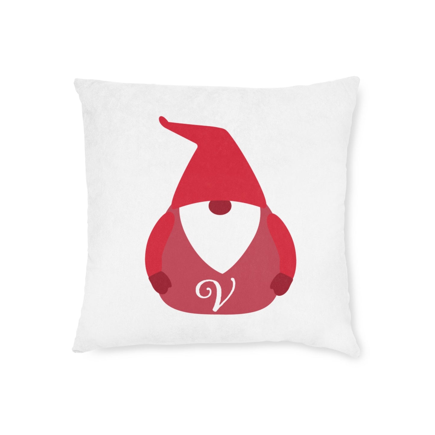 Printify Home Decor 18" × 18" Christmas Cushion – Personalised Initial Gonk Design
