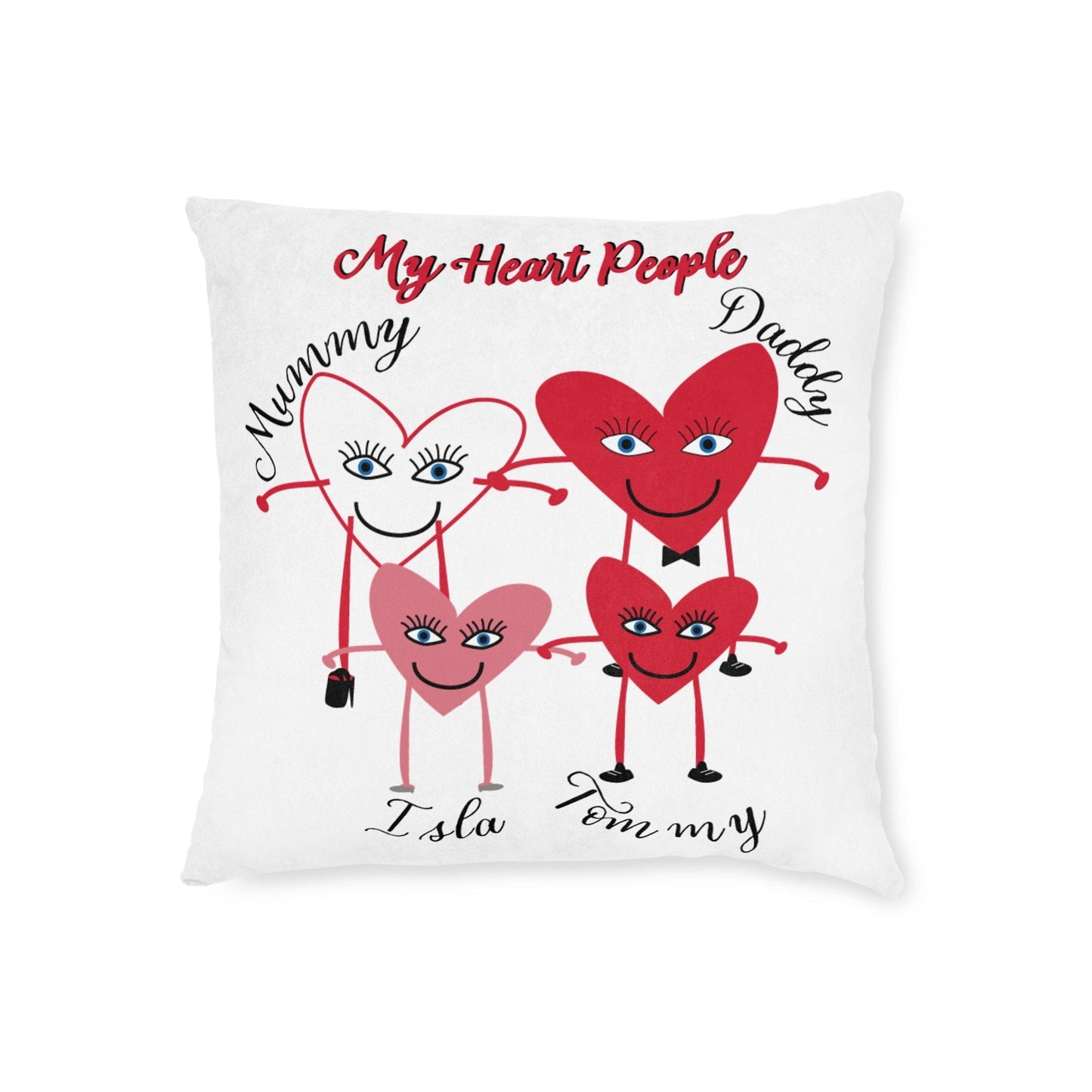 Printify Home Decor 18" × 18" Personalised Cushion - My Heart 4 People
