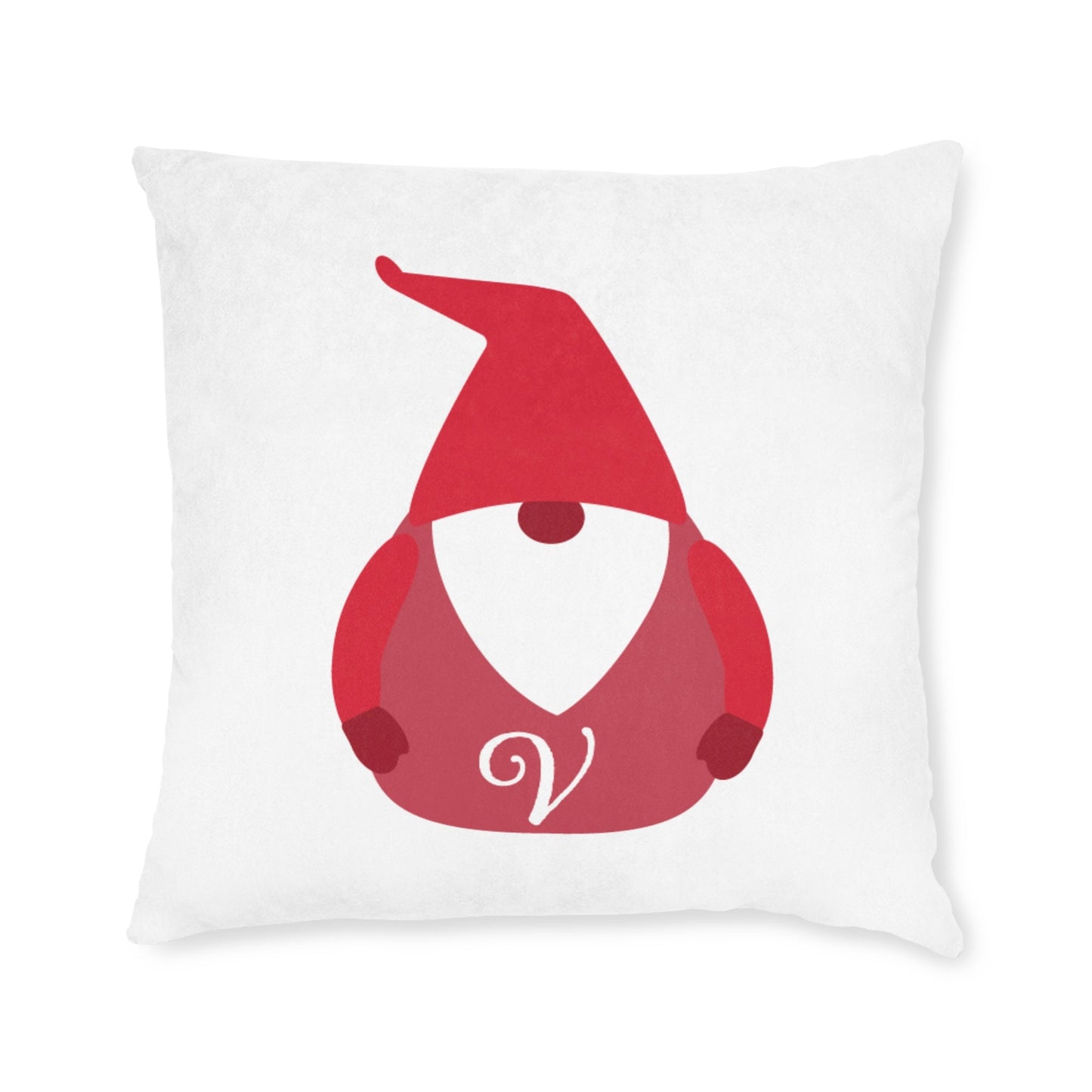 Printify Home Decor 22" × 22" Christmas Cushion – Personalised Initial Gonk Design