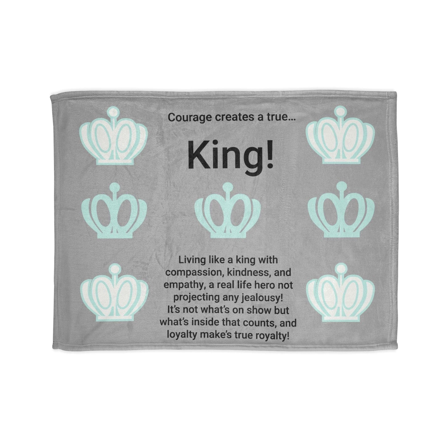 Printify Home Decor 30'' × 40'' Courage King Soft Polyester Blanket