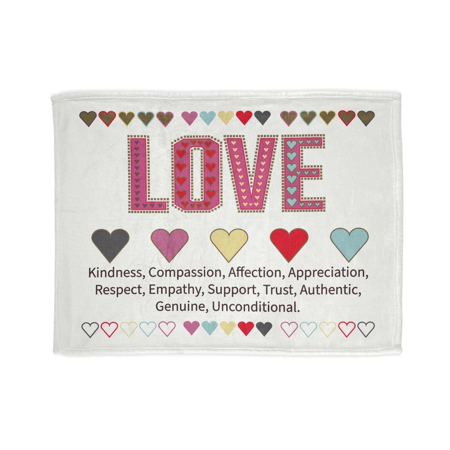 Printify Home Decor 30'' × 40'' Love With Heart Blanket