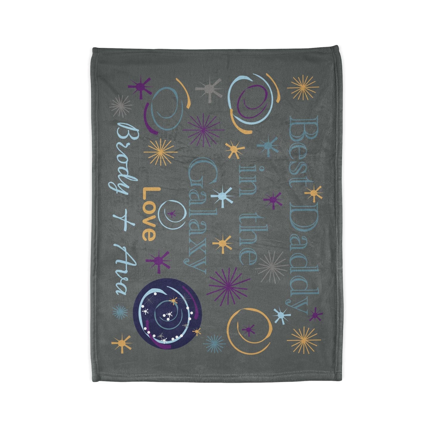 Printify Home Decor 30'' × 40'' Personalised Best Daddy Galaxy Blanket