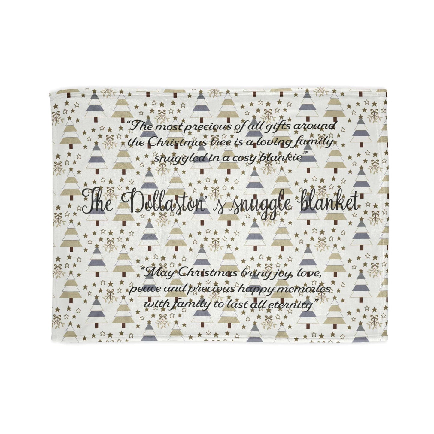 Printify Home Decor 30'' × 40'' Personalised Christmas Blanket- Tree’s and Star’s