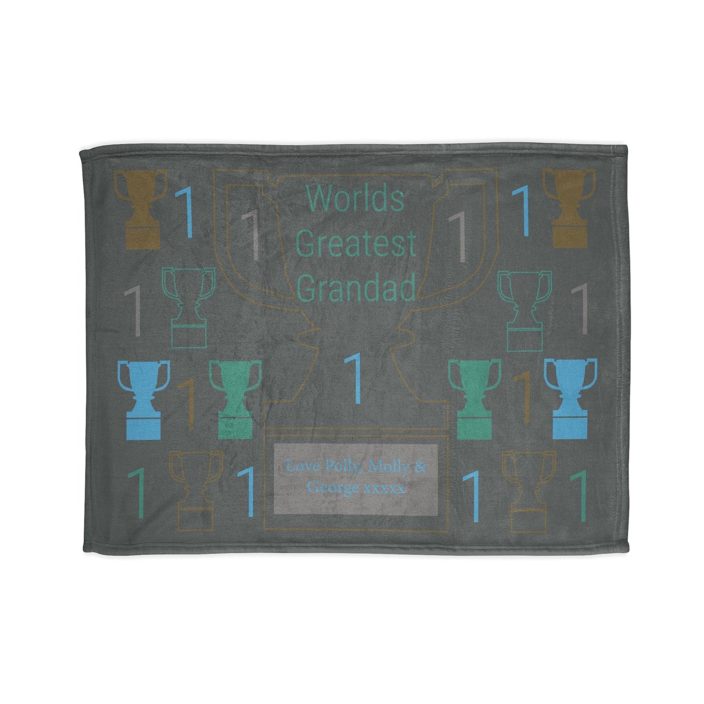 Printify Home Decor 30'' × 40'' Personalised World greatest Grandad Blanket