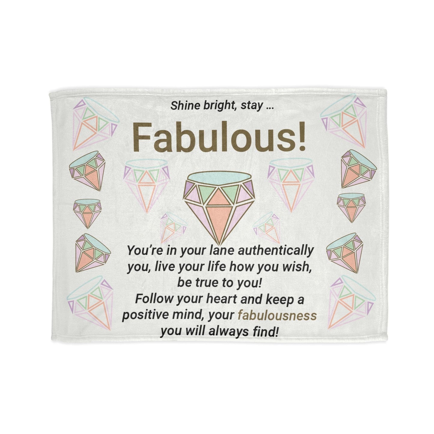Printify Home Decor 30'' × 40'' Stay Fabulous Soft Polyester Blanket