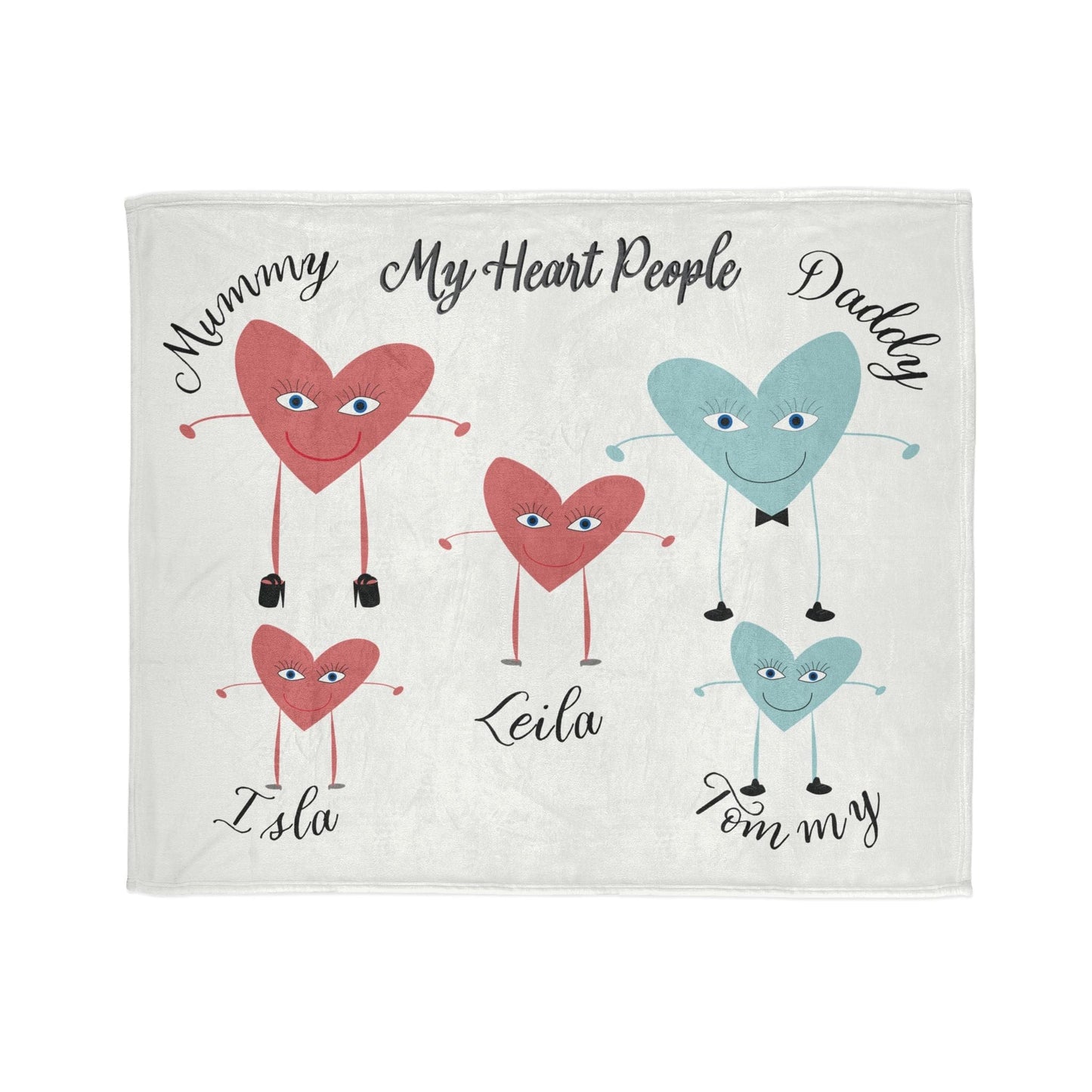 Printify Home Decor 50" × 60" My Heart People Blanket White