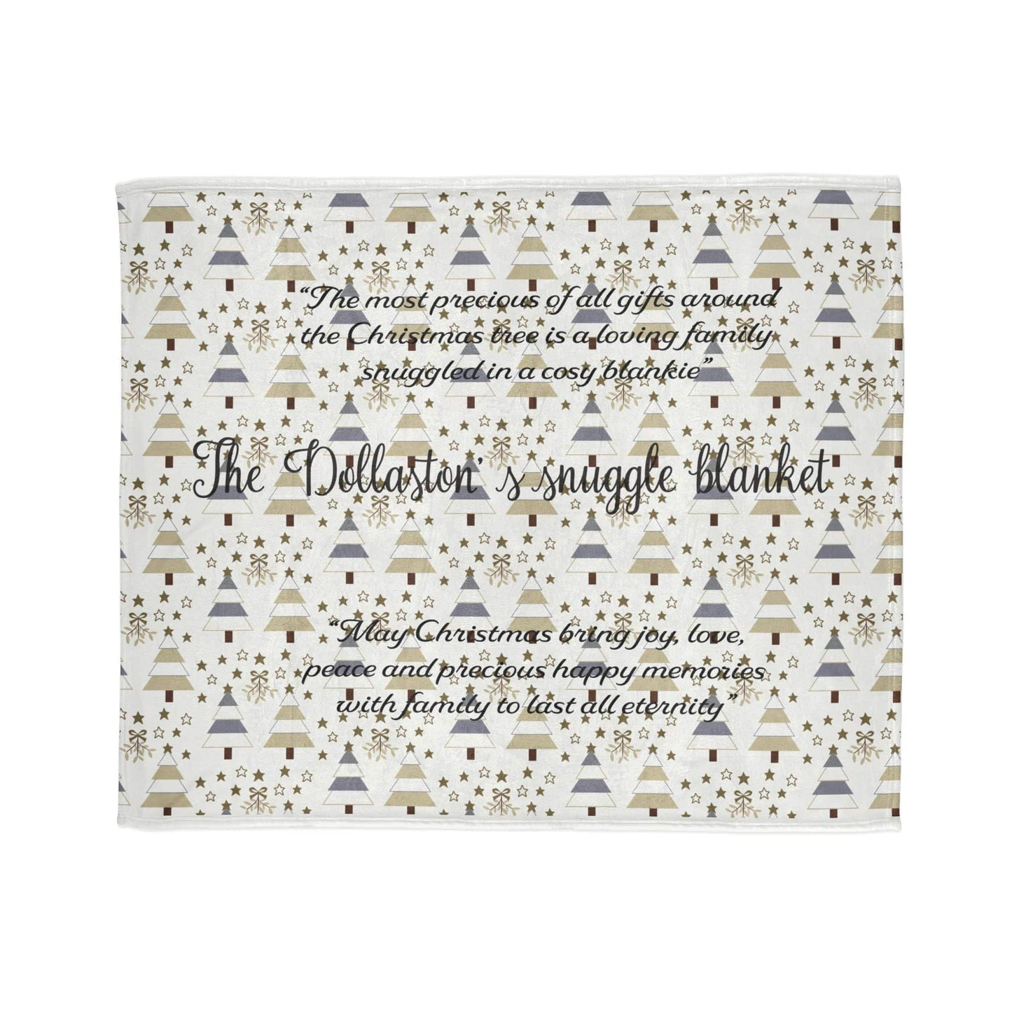 Printify Home Decor 50" × 60" Personalised Christmas Blanket- Tree’s and Star’s