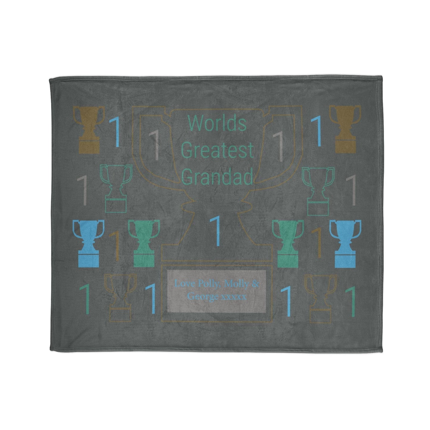 Printify Home Decor 50" × 60" Personalised World greatest Grandad Blanket