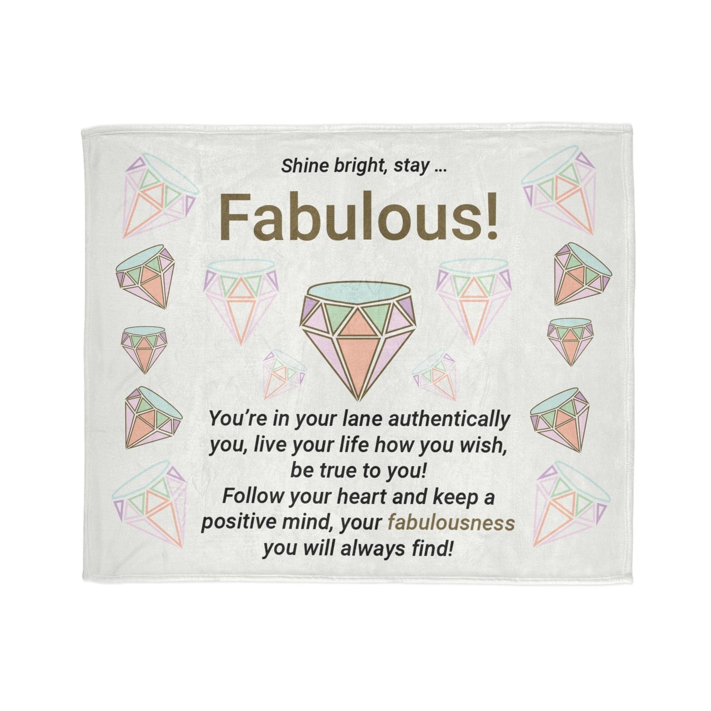 Printify Home Decor 50" × 60" Stay Fabulous Soft Polyester Blanket