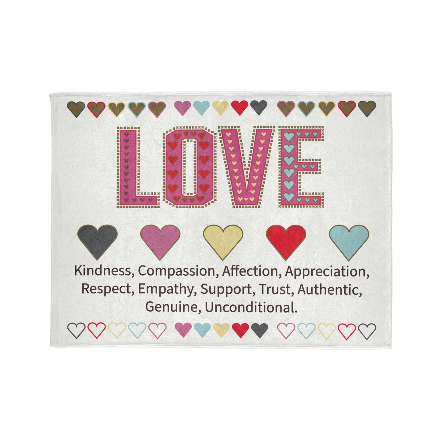 Printify Home Decor 60" × 80" Love With Heart Blanket