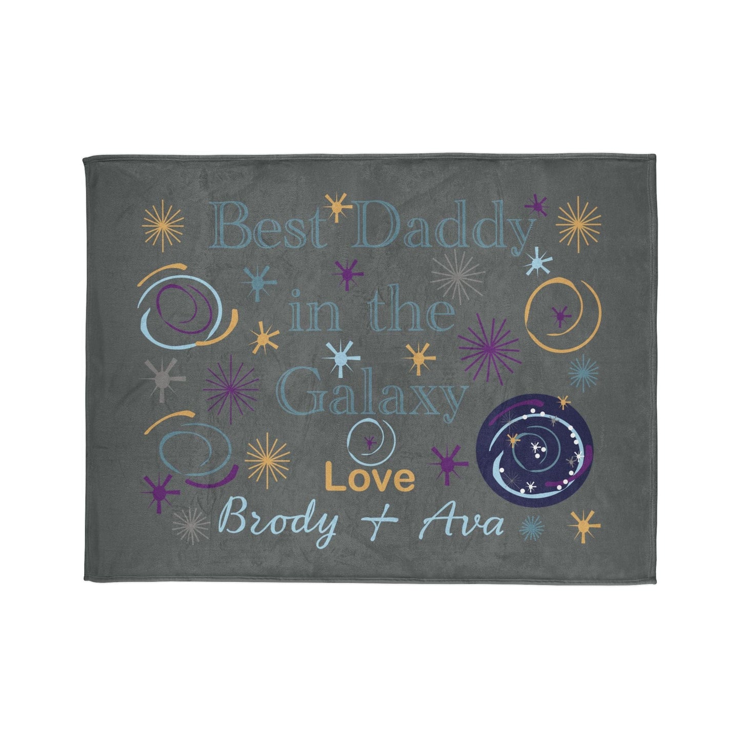 Printify Home Decor 60" × 80" Personalised Best Daddy Galaxy Blanket