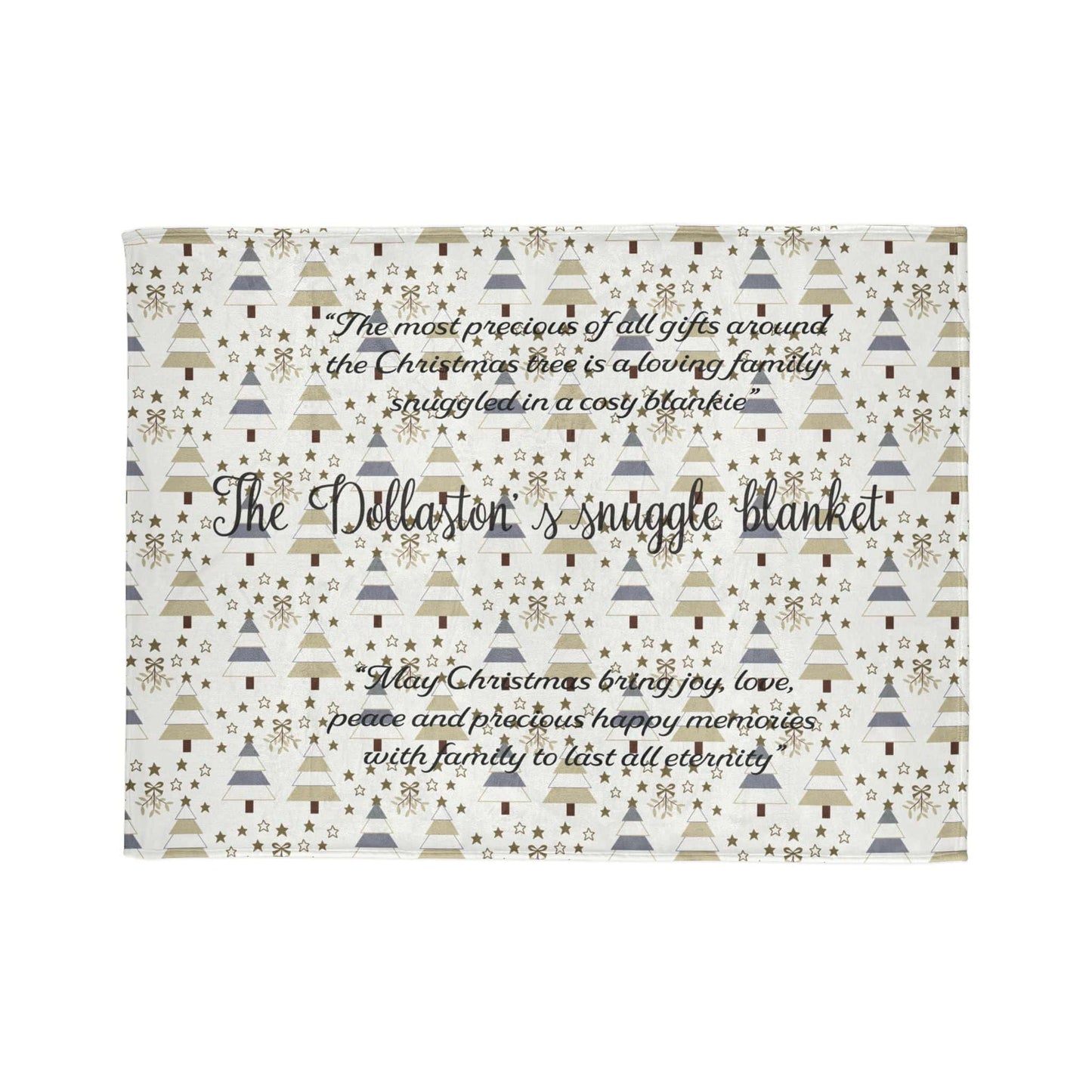 Printify Home Decor 60" × 80" Personalised Christmas Blanket- Tree’s and Star’s
