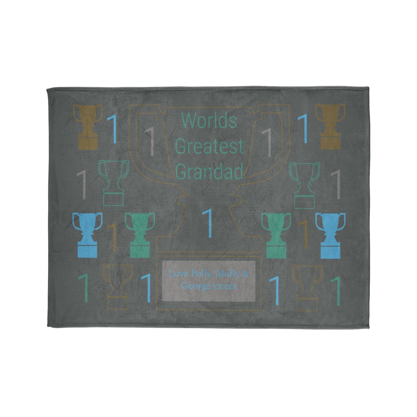 Printify Home Decor 60" × 80" Personalised World greatest Grandad Blanket