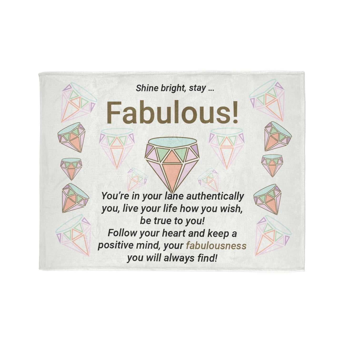 Printify Home Decor 60" × 80" Stay Fabulous Soft Polyester Blanket