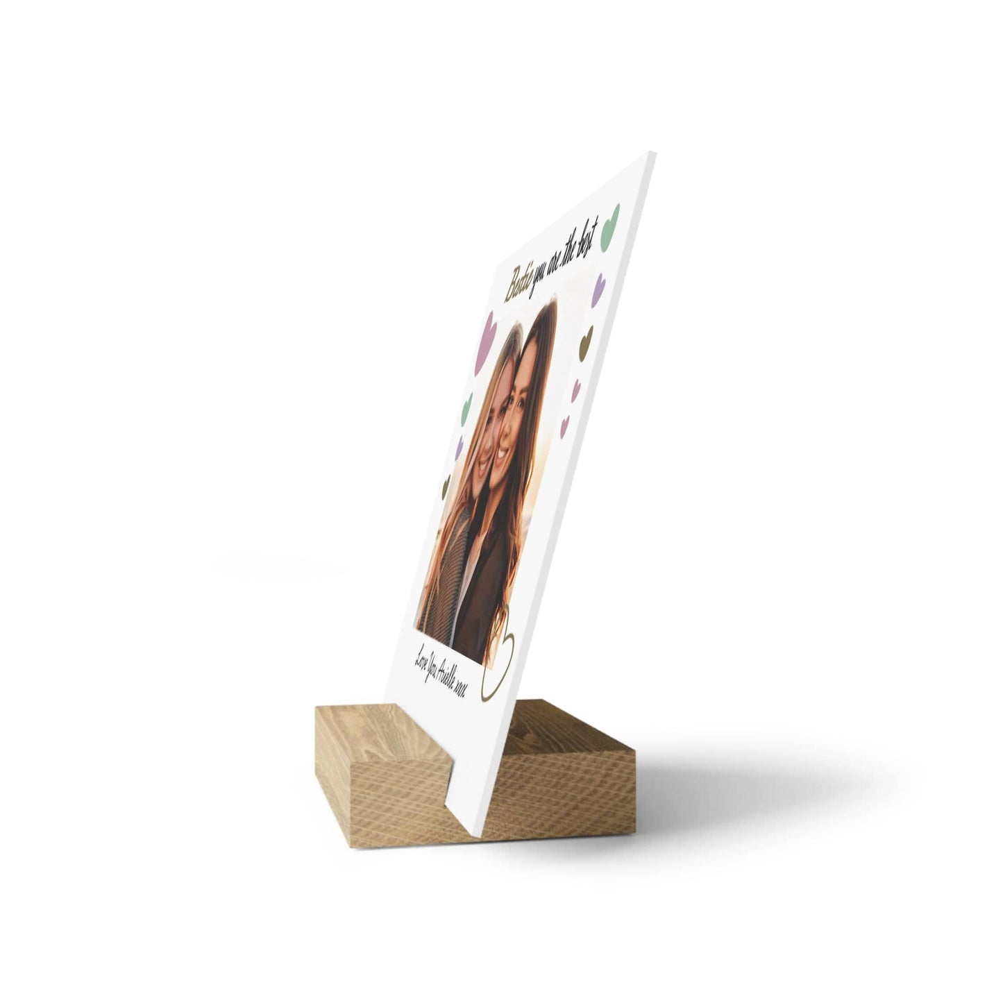 Printify Home Decor Best Bestie Photo Board With Stand