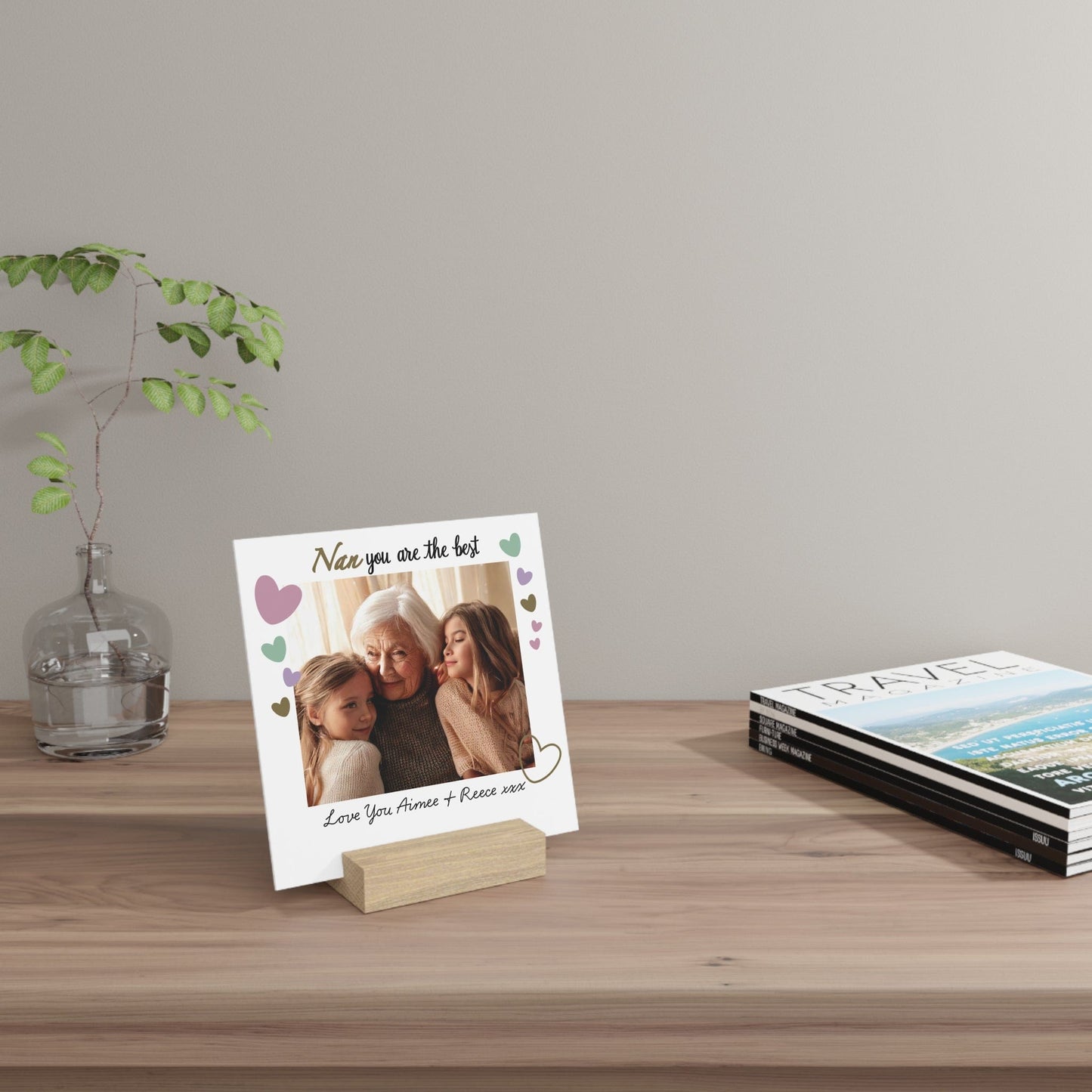Printify Home Decor Best Nan Photo Board With Stand