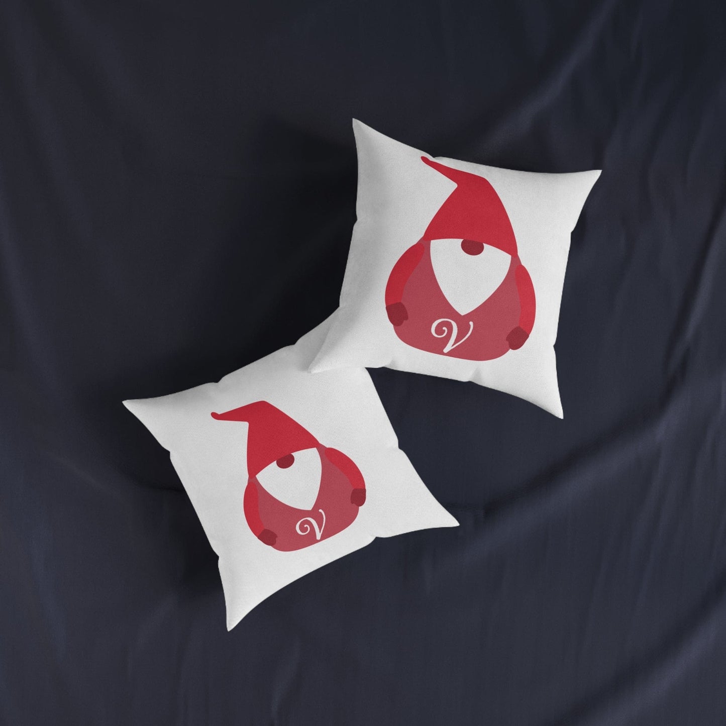 Printify Home Decor Christmas Cushion – Personalised Initial Gonk Design