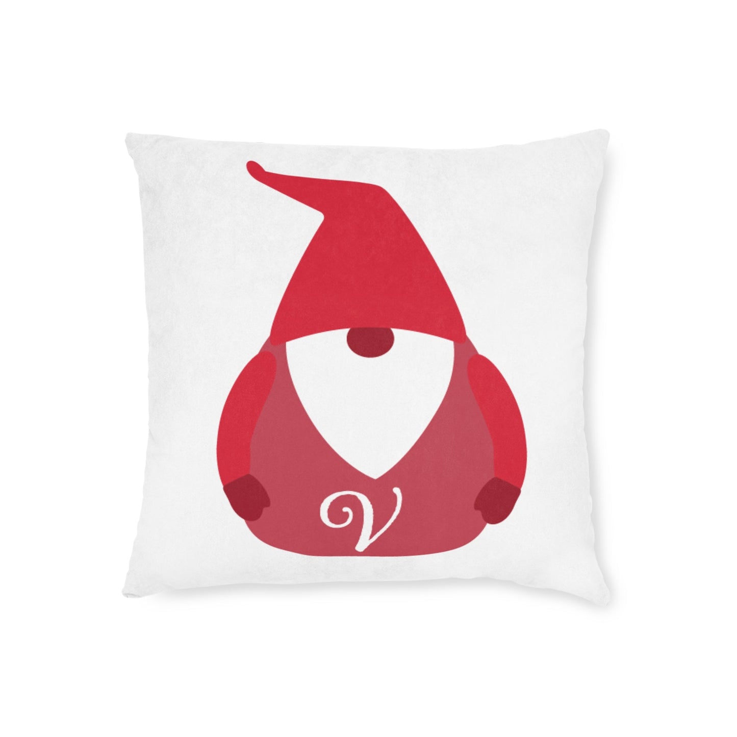 Printify Home Decor Christmas Cushion – Personalised Initial Gonk Design