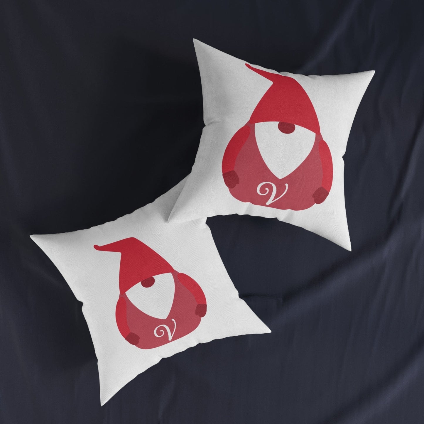 Printify Home Decor Christmas Cushion – Personalised Initial Gonk Design