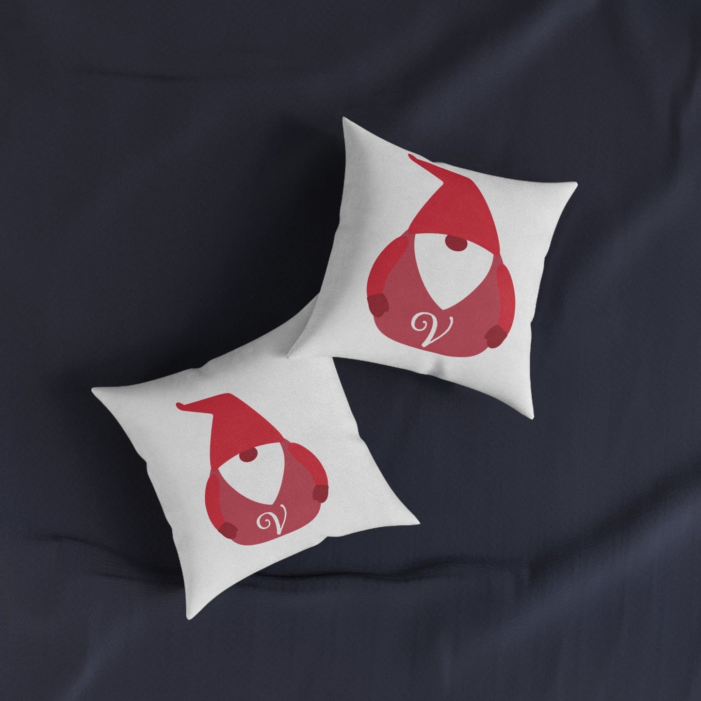 Printify Home Decor Christmas Cushion – Personalised Initial Gonk Design
