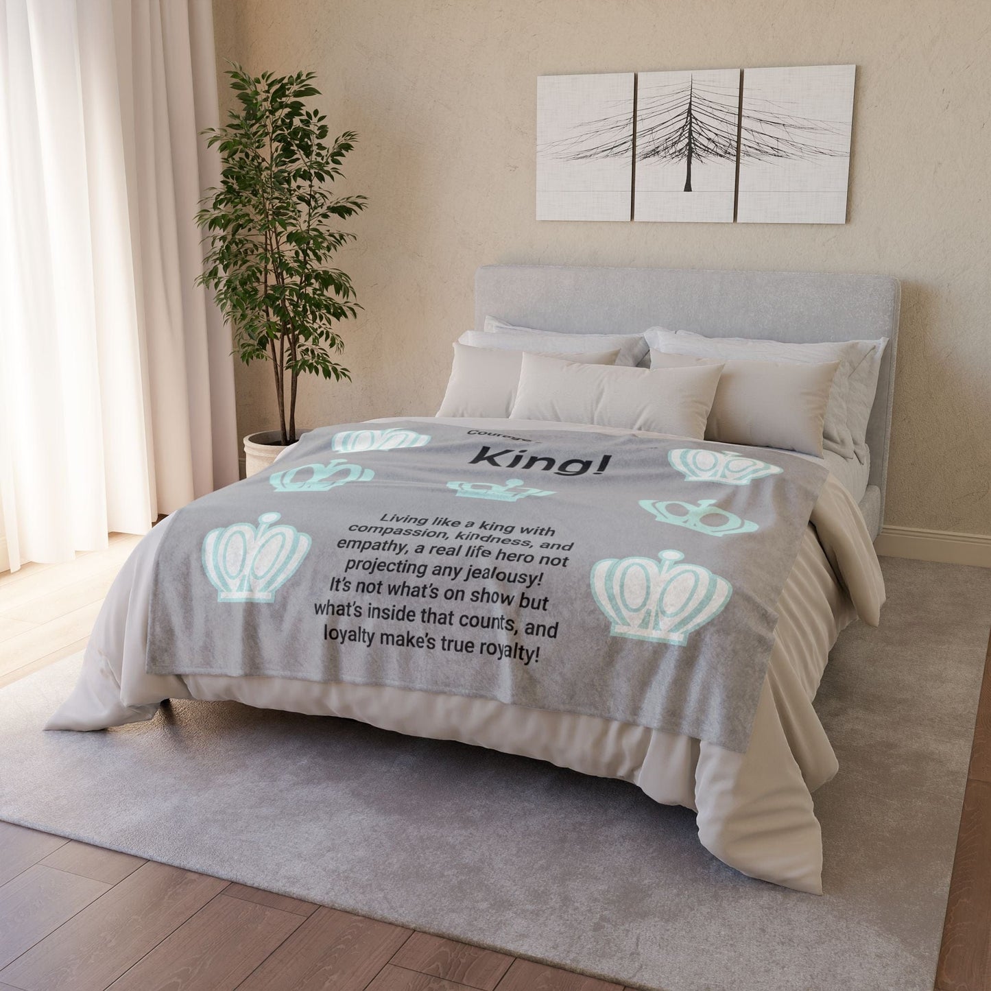 Printify Home Decor Courage King Soft Polyester Blanket