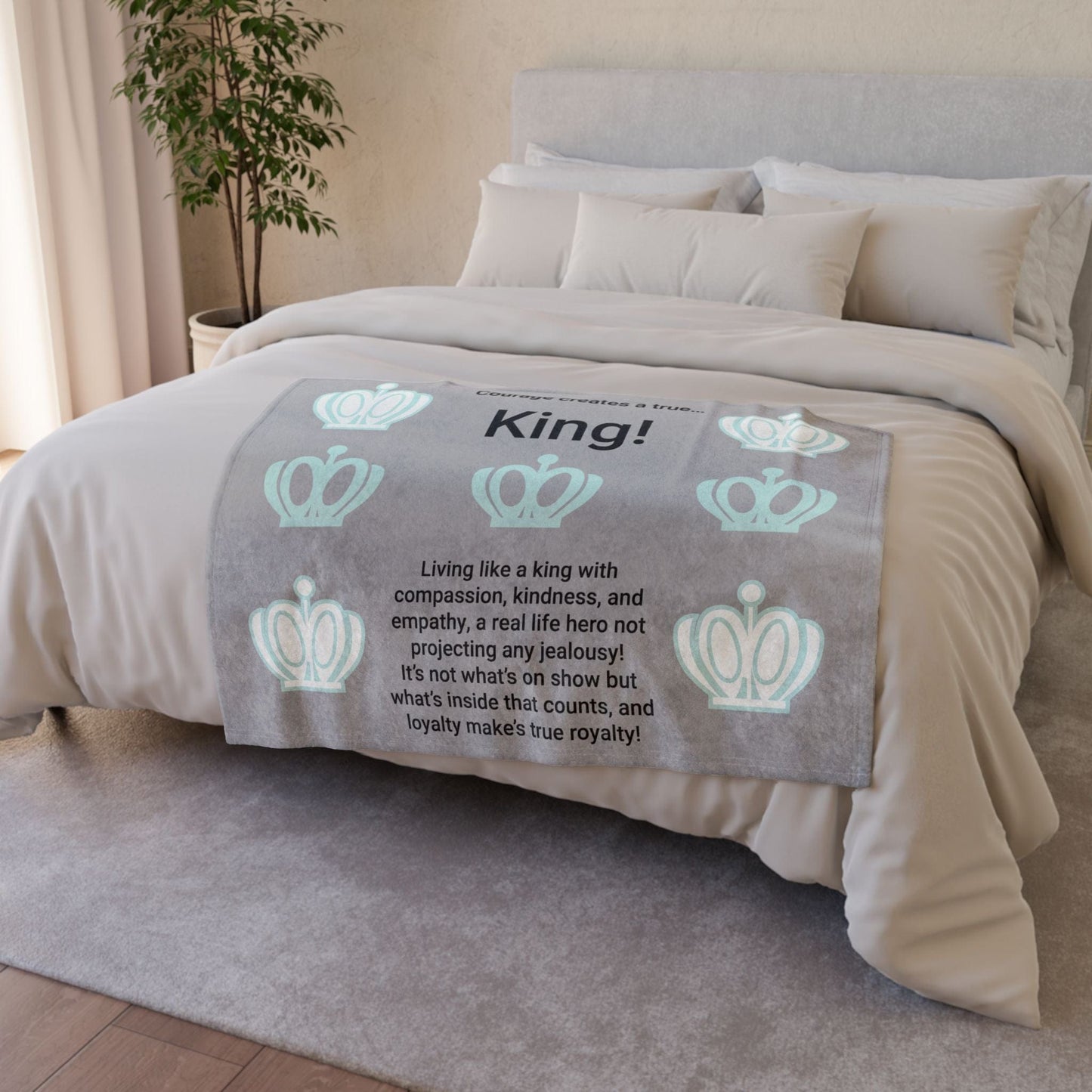 Printify Home Decor Courage King Soft Polyester Blanket