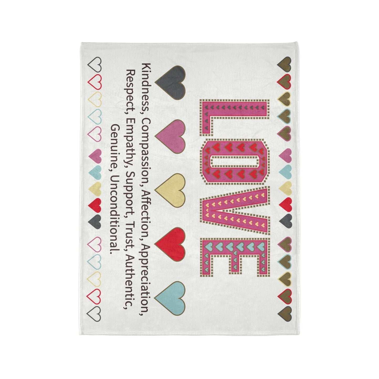 Printify Home Decor Love With Heart Blanket