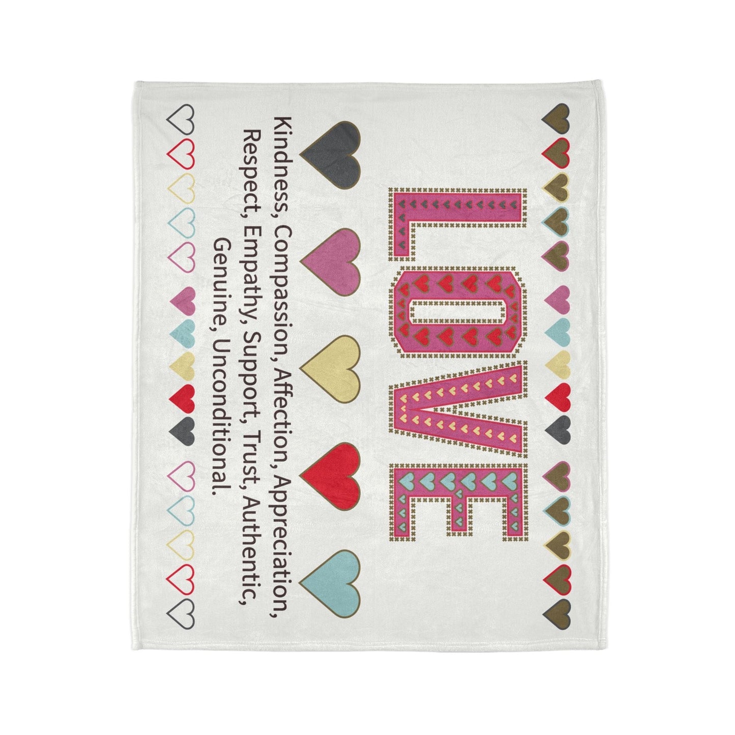 Printify Home Decor Love With Heart Blanket