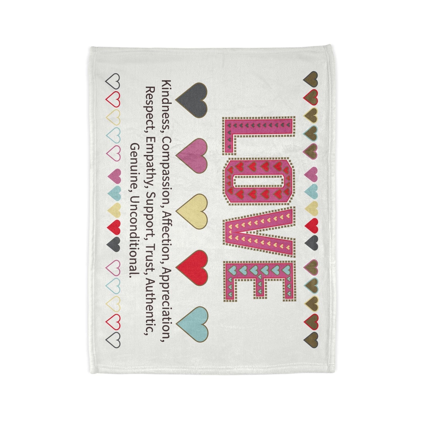 Printify Home Decor Love With Heart Blanket