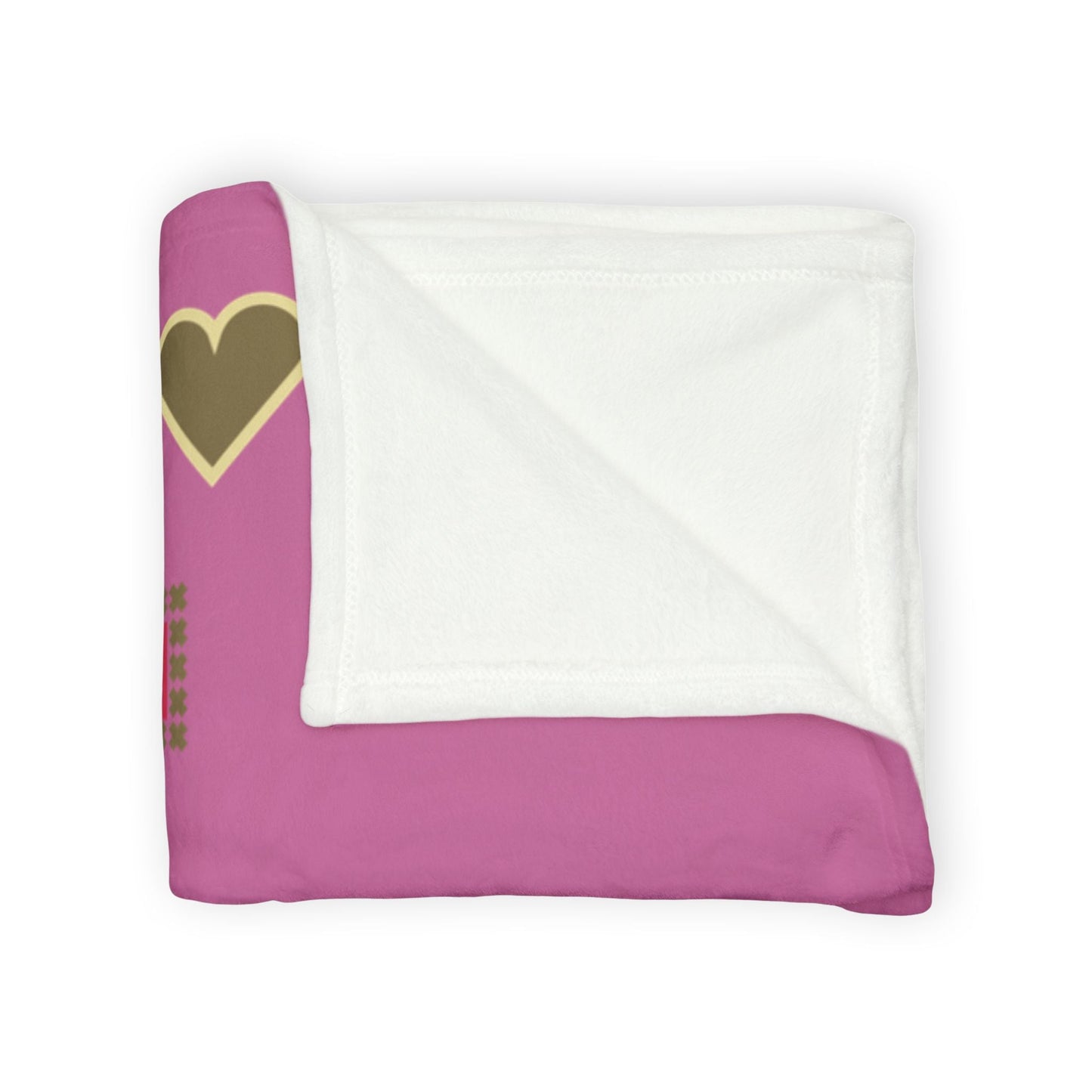 Printify Home Decor Love With Heart Blanket Pink