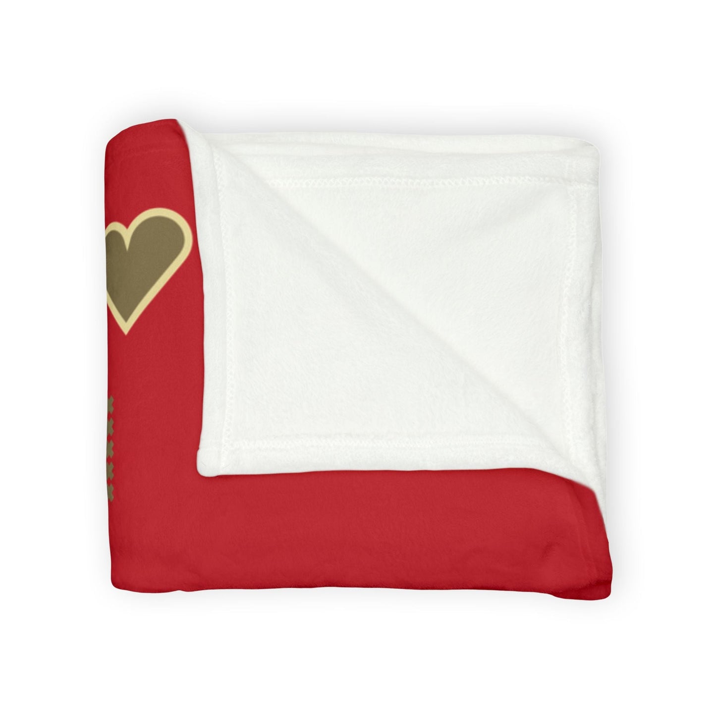 Printify Home Decor Love With Heart Blanket Red