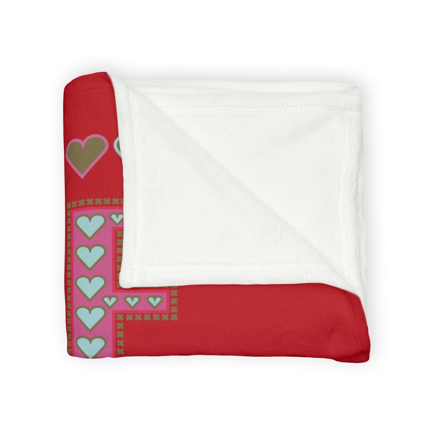 Printify Home Decor Love With Heart Blanket Red