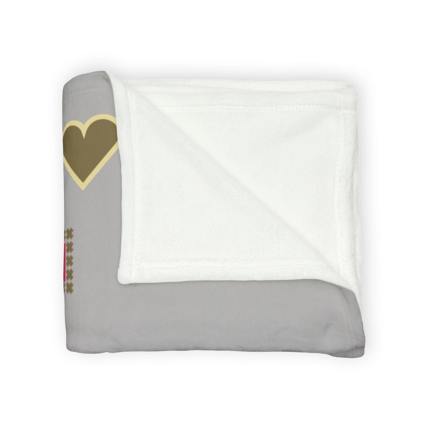 Printify Home Decor Love With Hearts Blanket Grey