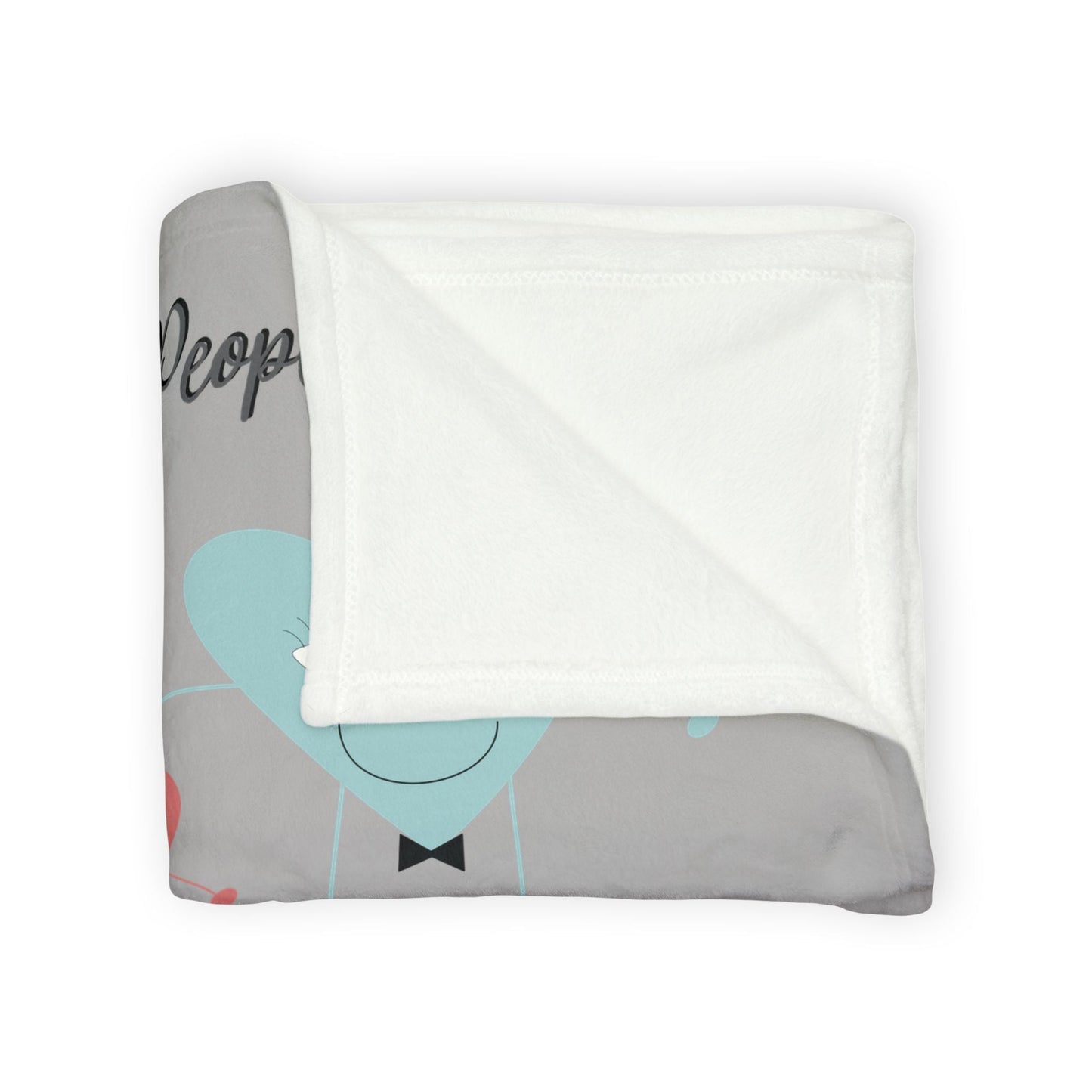 Printify Home Decor My Heart People Blanket Grey