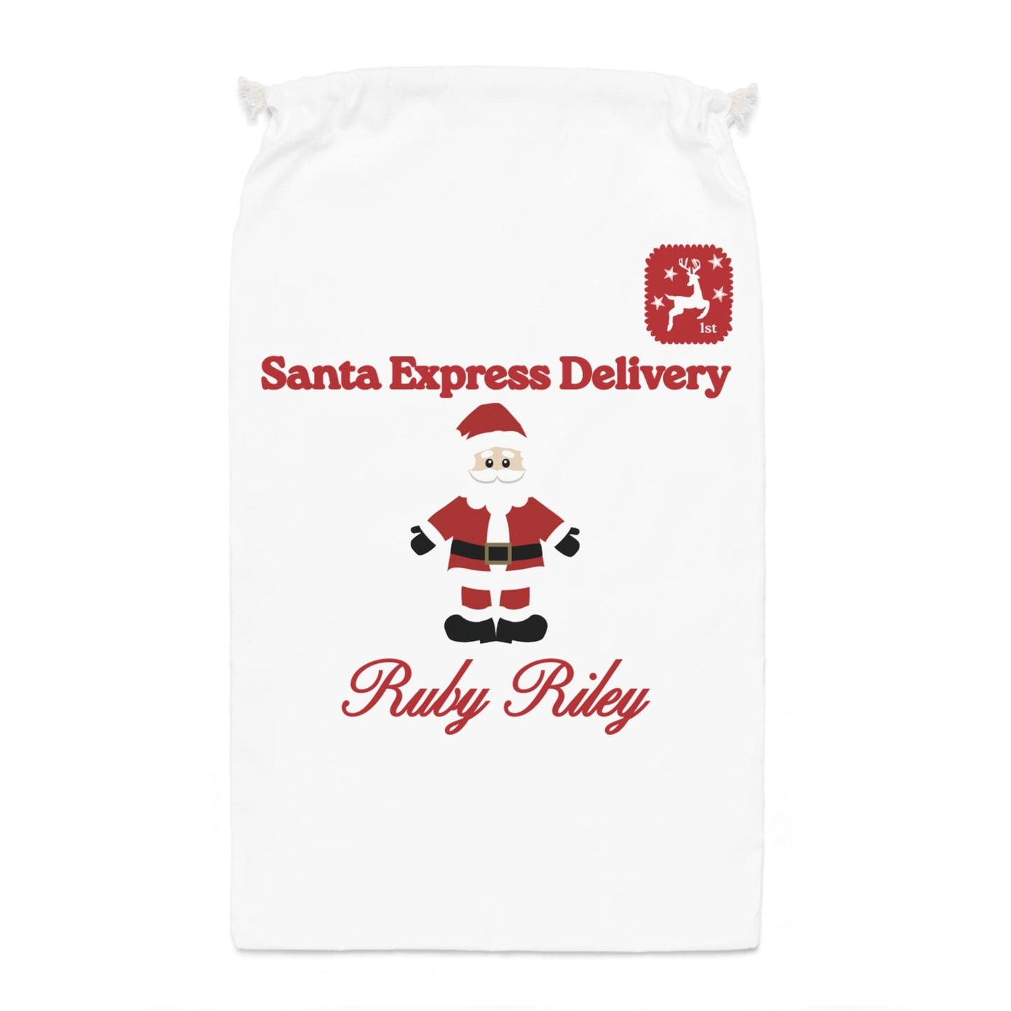 Printify Home Decor One size Personalised Santa Sack - Express Delivery White