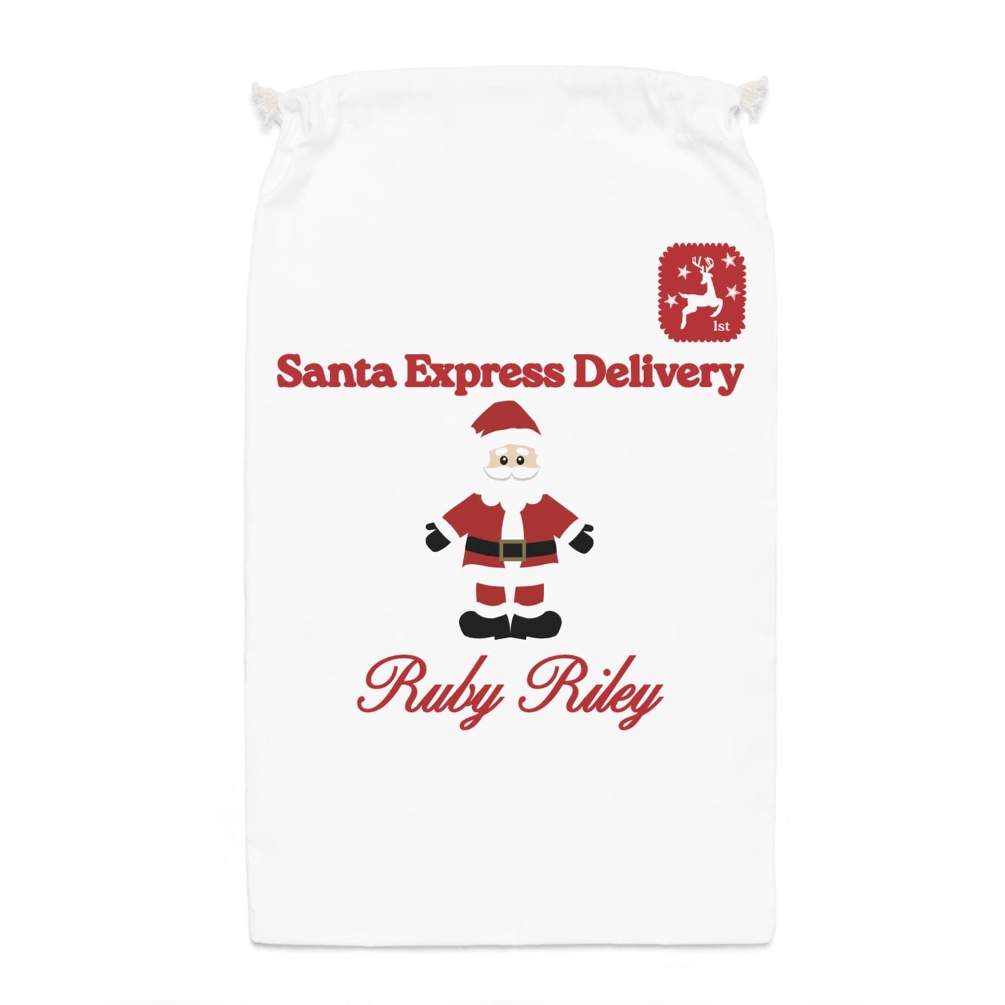 Printify Home Decor One size Personalised Santa Sack - Express Delivery White