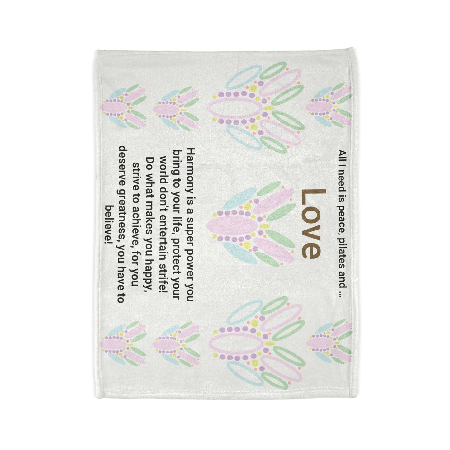 Printify Home Decor Peace Pilates Love Soft Polyester Blanket