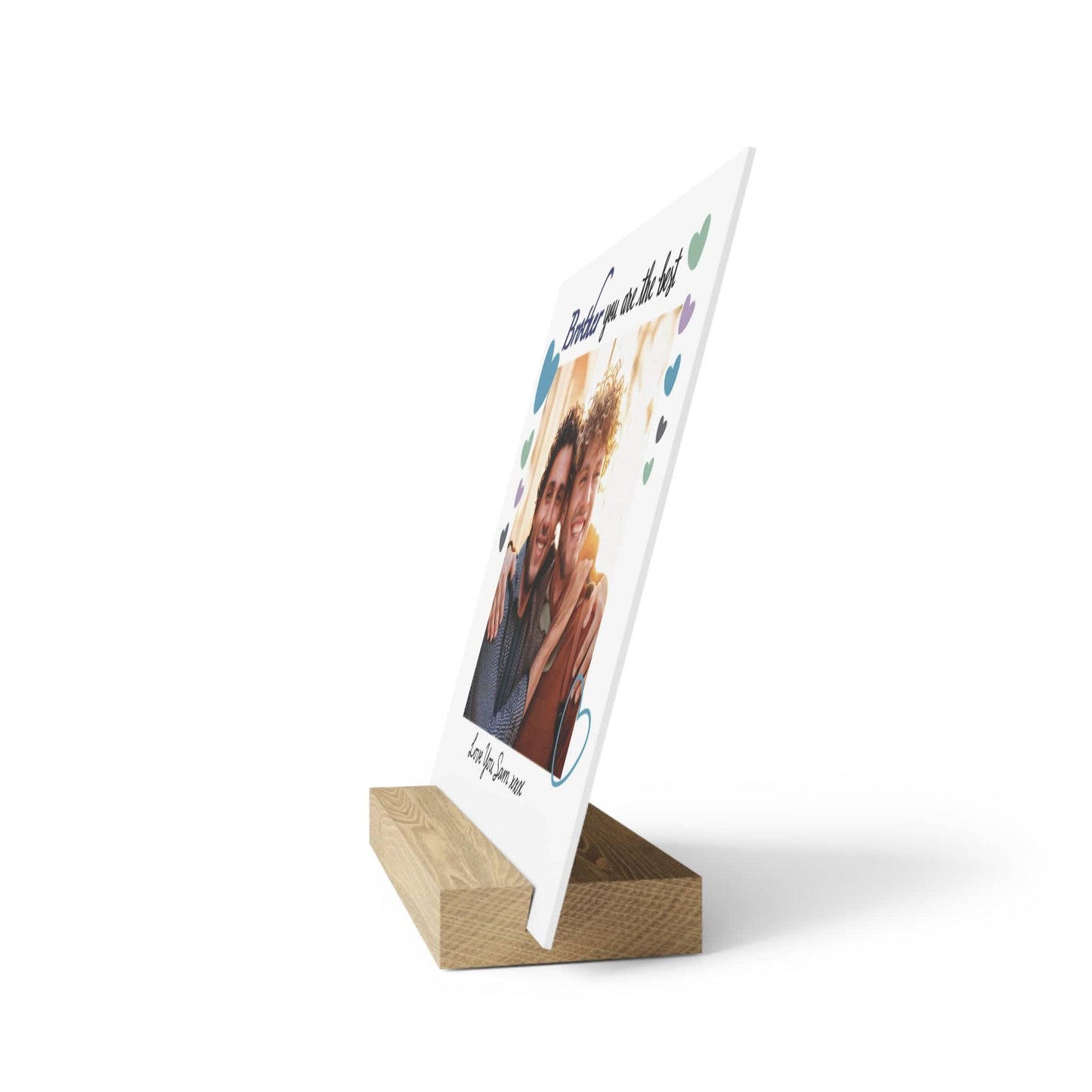 Printify Home Decor Personalised Best Brother Photo Board With Stand