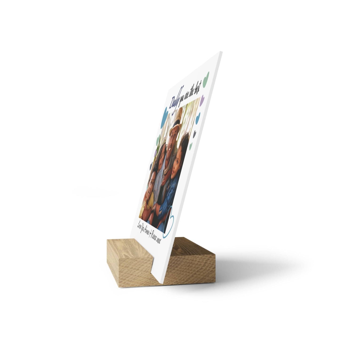 Printify Home Decor Personalised Best Daddy Photo Board With Stand