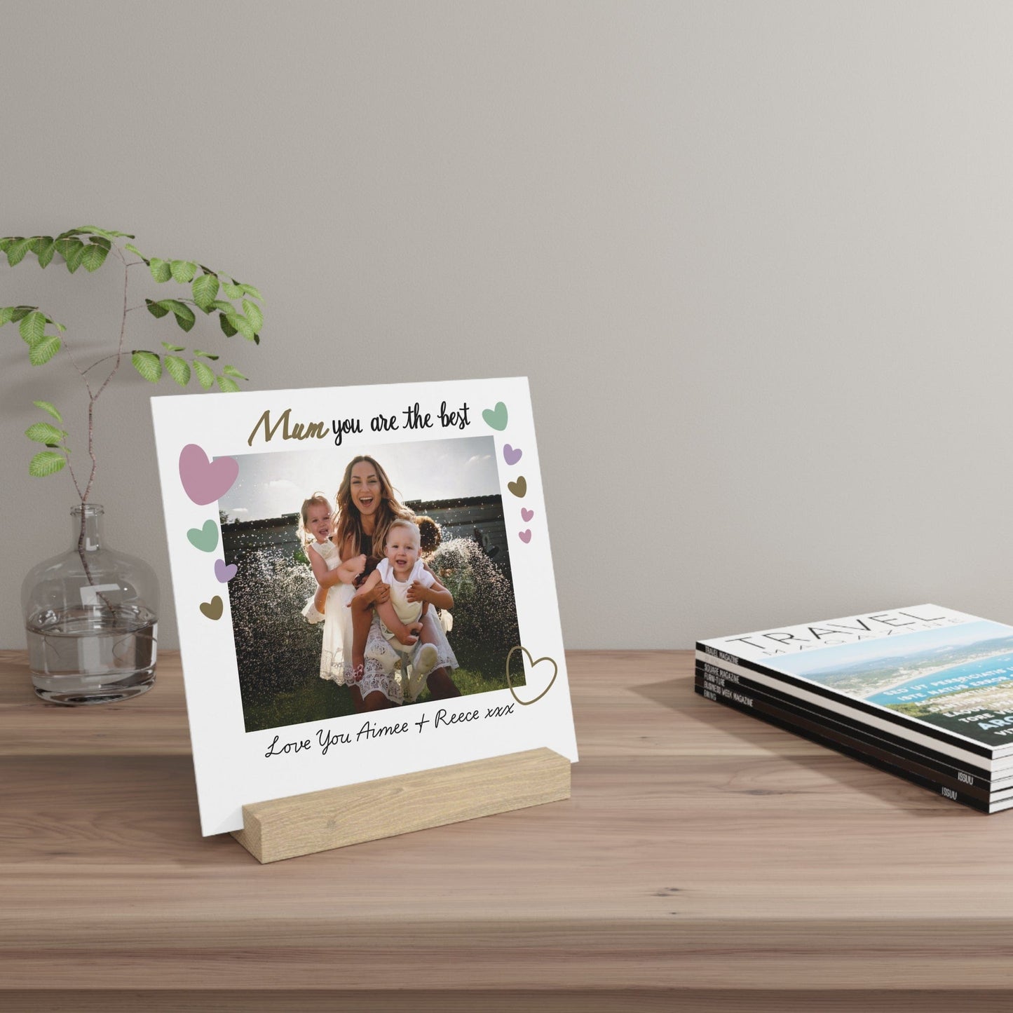 Printify Home Decor Personalised Best Mum Photo Board With Stand