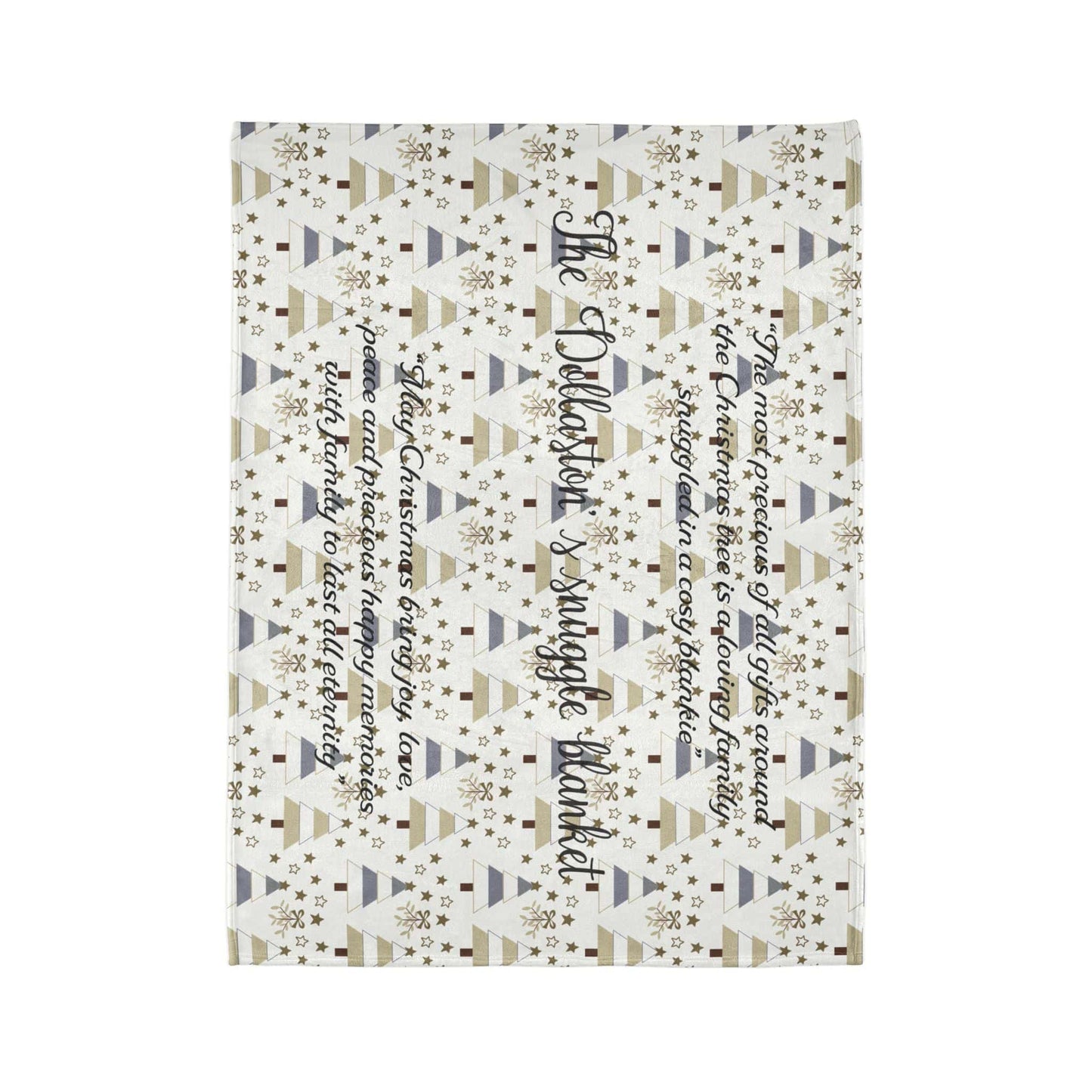 Printify Home Decor Personalised Christmas Blanket- Tree’s and Star’s