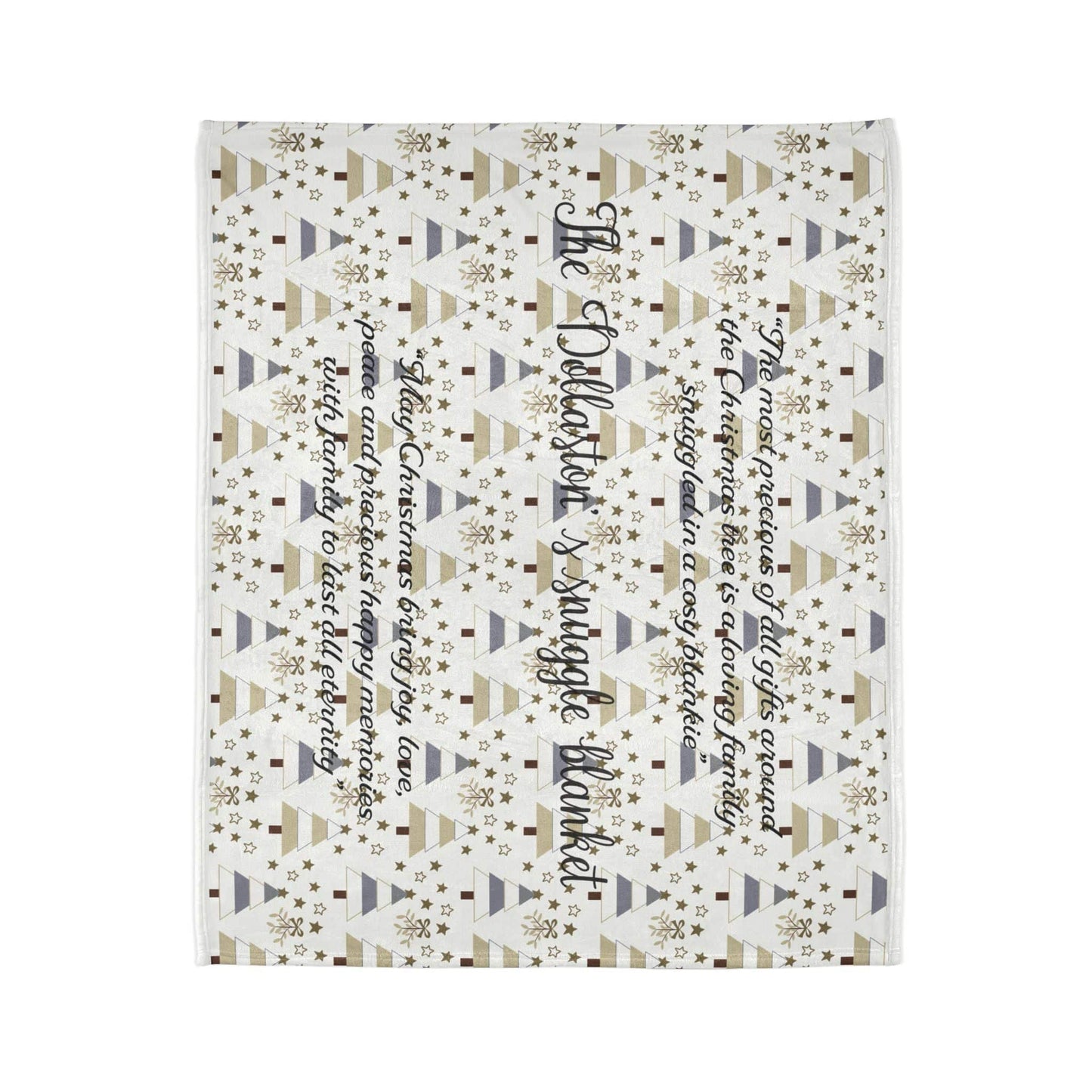 Printify Home Decor Personalised Christmas Blanket- Tree’s and Star’s