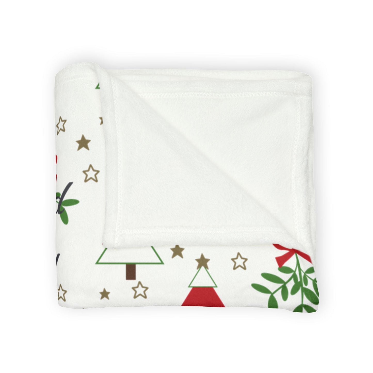 Printify Home Decor Personalised Christmas Blanket- Tree’s & Star’s Festive