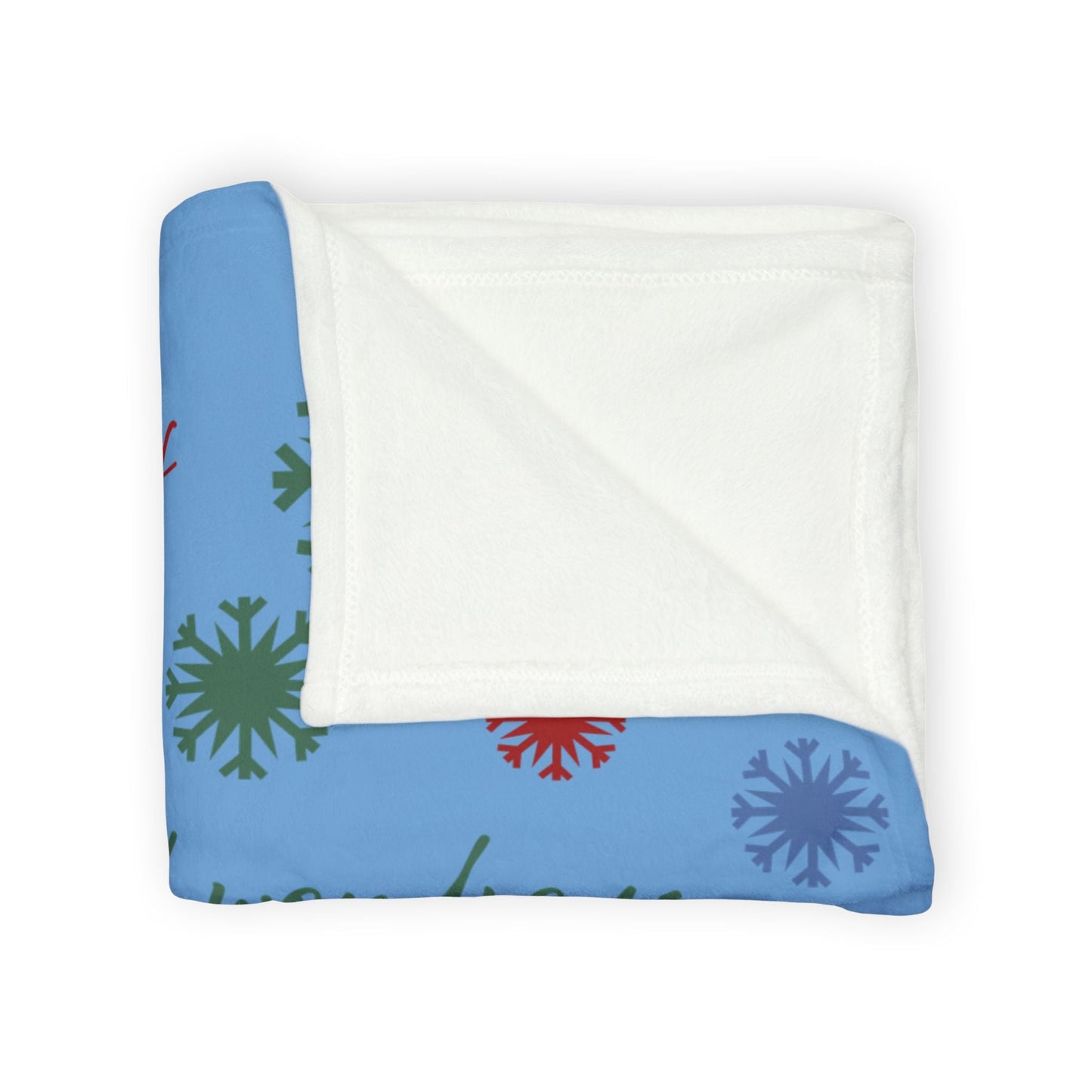Printify Home Decor Personalised Christmas Elf Blanket - Blue