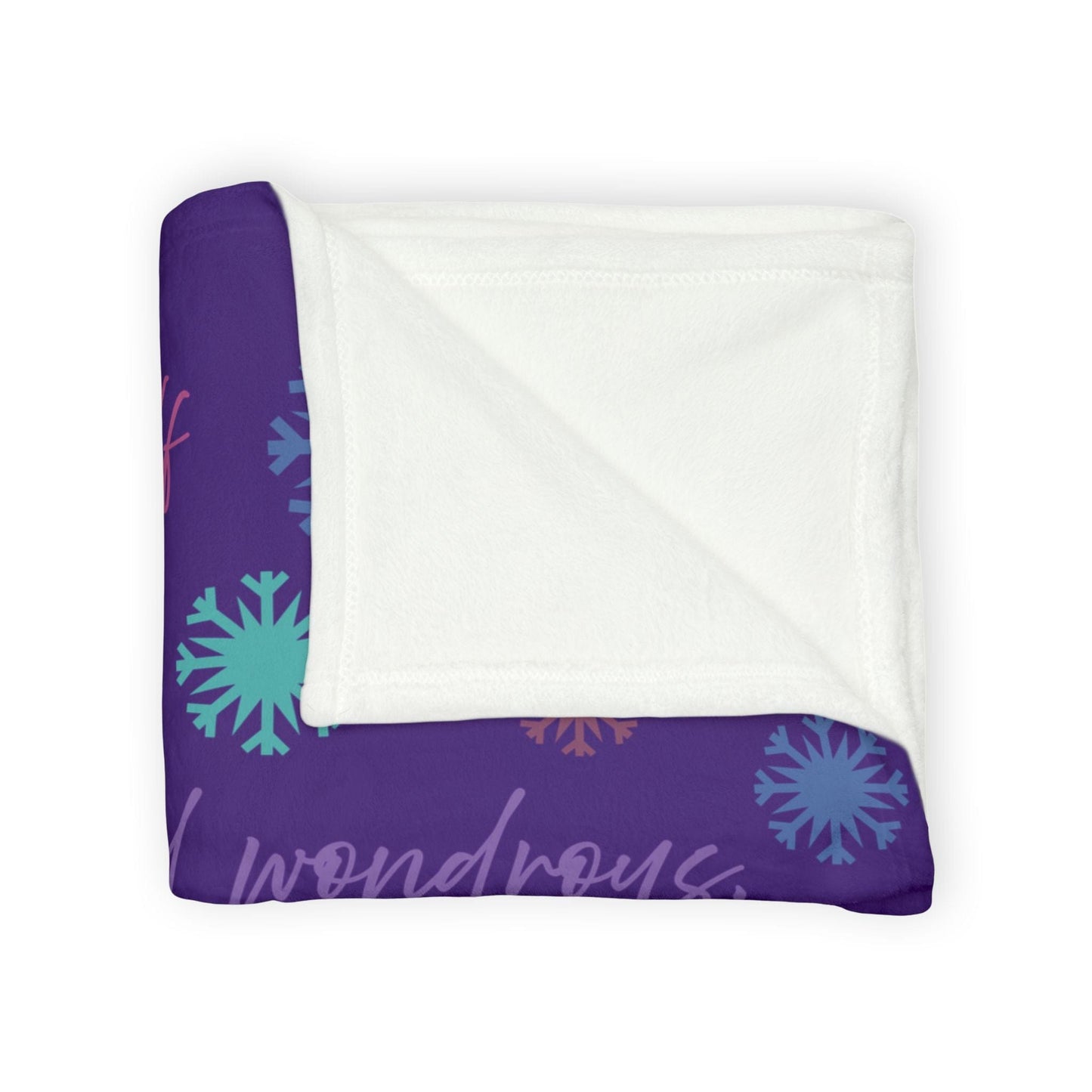 Printify Home Decor Personalised Christmas Elf Blanket - Purple